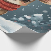 Cute reindeer christmas geschenkpapier (Ecke)