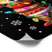 Cute Reindeer Christmas Lights Santa Xmas Pjm Wome Poster (Ecke)