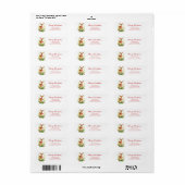 Cute Reindeer Christmas Return Address Labels (Vorne)