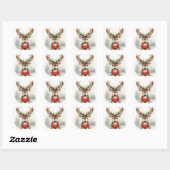 Cute Reindeer Christmas Sticker (Blatt)