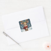 Cute reindeer christmas sticker for gifts notebook (Umschlag)
