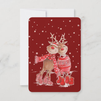 Cute Reindeer Christmas Sweatshirt – Cozy 3D Einladung