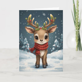 Cute reindeer christmas sweet holiday wishes karte