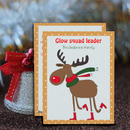 Cute reindeer christmas wish beige retro Postcard Feiertagskarte