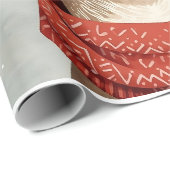 Cute Reindeer Christmas Wrapping Paper Geschenkpapier (Rolleneckpunkt)