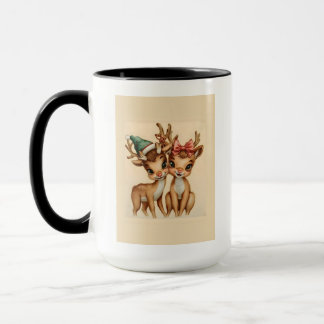 Cute Reindeer Couple Christmas Mug | Holiday Gift Tasse