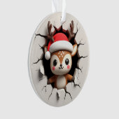 Cute Reindeer Double-Sided Holiday Ornament (Vorderseite)