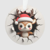 Cute Reindeer Double-Sided Holiday Ornament (Vorderseite)