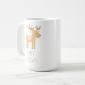 Cute Reindeer Holiday Coffee Mug Christmas Gift Kaffeetasse (Vorderseite Links)
