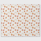 Cute Reindeer Holiday Geschenkpapier (Flach)