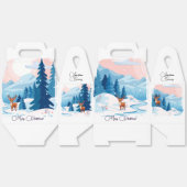 Cute reindeer in a snowy landscape Favor Box Geschenkschachtel (Ungeklappt)