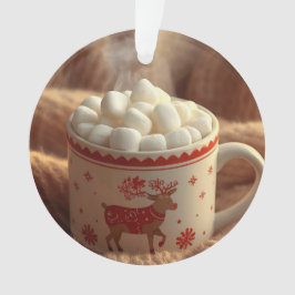 Cute Reindeer in Scarf Ornament | Kids Christmas