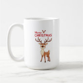 Cute Reindeer Mascot With 'I Love Christmas' Text Kaffeetasse (Links)