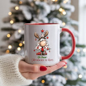 Cute Reindeer “Oh Deer, Christmas Is Here”  Tasse
