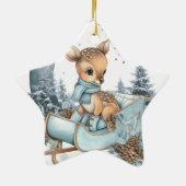 Cute Reindeer Ornament – Starry Christmas Decor (Hinten)