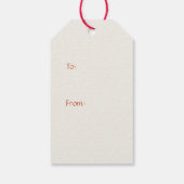 Cute Reindeer Retro Christmas Geschenkanhänger (Rückseite)