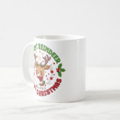 Cute Reindeer Wish You A Merry Christmas Kaffeetasse (Vorderseite Links)