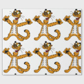 CUTE REJOICING SPOTTED BROWNISH YELLOW TIGER GESCHENKPAPIER (Flach)