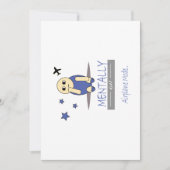Cute Relatable Chimy Airplane Mode Greeting Card Einladung (Vorderseite)