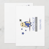 Cute Relatable Chimy Airplane Mode Greeting Card Einladung (Vorne/Hinten)