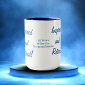 Cute Retire Typography Blue Personalize Tasse