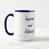Cute Retire Typography Blue Personalize Tasse (Links)