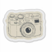 Cute Retro Aesthetic Camera Sticker (Vorderseite)