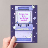 Cute Retro Arcade Game Kids Birthday Acryleinladungen (Insitu (Handheld))