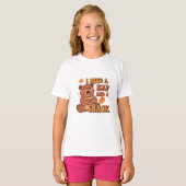Cute Retro Bear Snack Lover Girls T-Shirt (Vorne ganz)