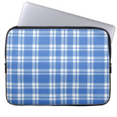 Cute Retro Blue Gingham Plaid Pattern Laptopschutzhülle (Vorderseite)