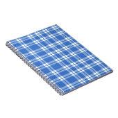 Cute Retro Blue Gingham Plaid Pattern Notizblock (Rechte Seite)