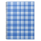 Cute Retro Blue Gingham Plaid Pattern Notizblock (Vorderseite)