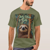 Cute retro boho funny Sloth vibes only T-Shirt (Vorderseite)