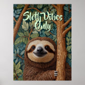 Cute retro boho Sloth Hang in there Poster (Vorne)