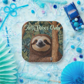 Cute retro boho Sloth Hang in there sloth vibes  Pappteller (Party)