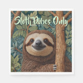 Cute retro boho Sloth Hang in there sloth vibes Serviette (Vorderseite)