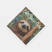 Cute retro boho Sloth Hang in there sloth vibes Serviette (Ecke)