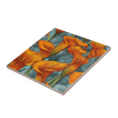 Cute Retro Calle Lilies Tiles For Rustic Kitchen Fliese (Seite)