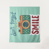 Cute Retro Camera Sticker Wandteppich (Vorderseite)