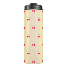 Cute Retro Cherry Pattern Retro Pop Thermosbecher