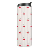 Cute Retro Cherry Pattern Sweetheart Glaze Thermosbecher (Nach links gedreht)