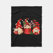Cute Retro Chocolate Hot Cocoa Mug Funny Gnomes Ch Fleecedecke (Vorderseite)