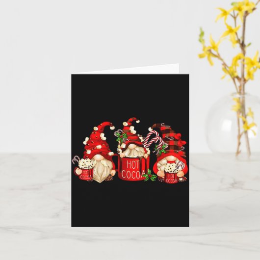 Cute Retro Chocolate Hot Cocoa Mug Funny Gnomes Ch Karte (Gelbe Blume)