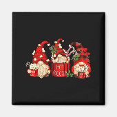 Cute Retro Chocolate Hot Cocoa Mug Funny Gnomes Ch Magnet (Vorne)