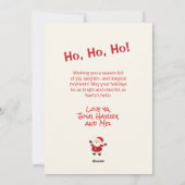 Cute Retro Christmas Santa Feiertagskarte (Rückseite)