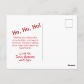 Cute Retro Christmas Santa Postkarte (Rückseite)