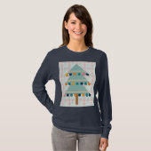 Cute Retro Christmas Tree Art on T-Shirt (Vorne ganz)
