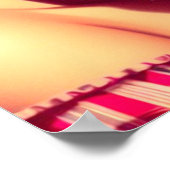 Cute Retro Floral Pin-up Portrait Poster (Ecke)