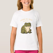 Cute Retro Frog Barely Trying Girls T-Shirt (Vorderseite)