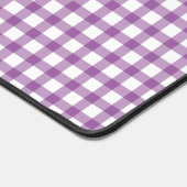 Cute Retro Gingham Plaid Purple Pattern Schreibtischunterlage (Ecke)